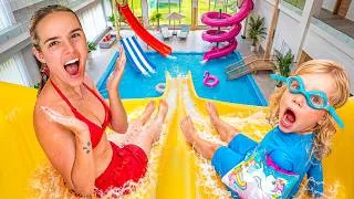 Thumbnail: We BUILT a WATERSLIDE in our HOUSE! (without Mum Knowing)