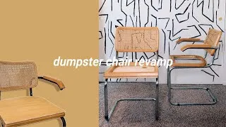 Thumbnail: Revamping a chair I found in the dumpster (Cane chair upcycle)