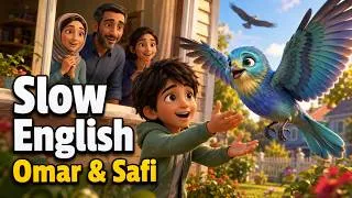 Thumbnail: Omar and Safi the Sky Bird | Easy English Listening Practice (A2)