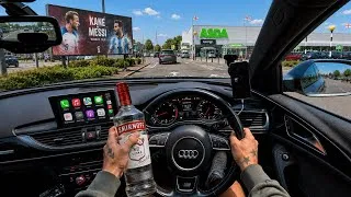 Thumbnail: POV Drive for England vs Argentina Match Snacks in Audi A6 - World Cup Semi 2026 [4k ASMR NO TALK]