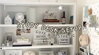 Thumbnail: organise with me ☁️ study&journaling desk