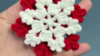 Thumbnail: Easy snowflake crochet tutorial