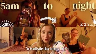 Thumbnail: ✨ 5AM to Night 🌙 A Realistic Day in My Life | Work, Healthy Habits & Self-Care