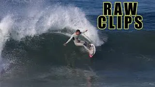Thumbnail: El Porto receives a good overhead swell (raw clips)