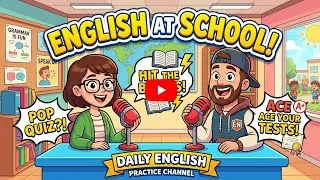 Thumbnail: Stop Saying "I Studied Hard"! 🛑 Learn Natural School English with Anna & David