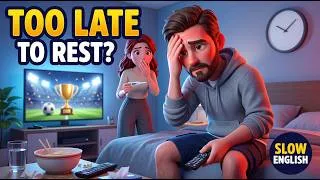 Thumbnail: “Just Five More Minutes!”—Dad’s Biggest Mistake Began Here! ⏰😱| Slow English (Level A2) |
