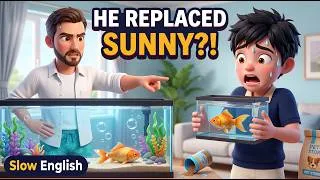 Thumbnail: The Goldfish in the Tank Was a Fake… Where Was the Real Sunny? 🐟😱| Slow English (Level A2) |