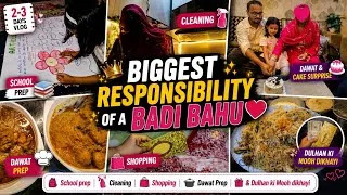 Thumbnail: Weekly Vlog - Cooking, Cleaning, Shopping, Dawat & Mooh Dikhayi ✨ 💕 My role as Badi Bahu & Bhabhi 🪷 