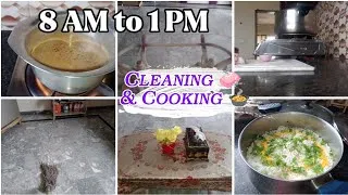 Thumbnail: My 8 AM to 1 PM Morning to Afternoon Routine ✨| Breakfast, Cleaning, & Cooking 🍲 | Daily Routine