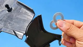 Thumbnail: Plastic welding using washers: a unique plastic repair method.
