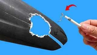Thumbnail: With just a piece of TV cable, the broken plastic can be welded back together like new.