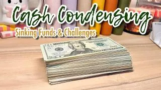 Thumbnail: CASH CONDENSING | SINKING FUNDS + CHALLENGES | #cashenvelopes  #cashbudgeter  #cashenvelopesystem