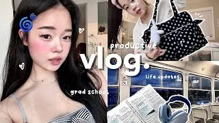 Thumbnail: PRODUCTIVE 7AM VLOG🎧: Grad school application, life updates, MacBook Air, trips etc.