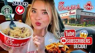 Thumbnail: Letting My SUBSCRIBERS Decide What I Eat For 24 HOURS!