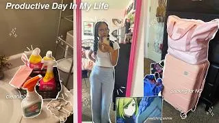 Thumbnail: DAY IN MY LIFE : packing for NC, cleaning, being productive
