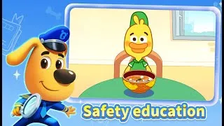 Thumbnail: Sheriff Labrador Safety Tips #3 - Learn How to Stay Safe Around Hot Food | BabyBus Games