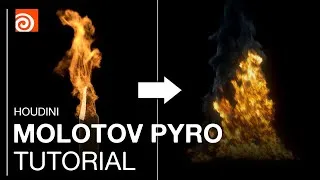 Thumbnail: HOUDINI Molotov Cocktail Pyro Tutorial + Free Project File