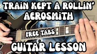 Thumbnail: TRAIN KEPT A ROLLIN' Guitar Lesson AEROSMITH w/ Free Tabs