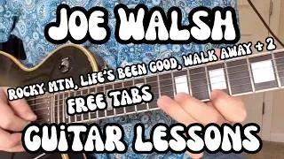 Thumbnail: JOE WALSH Guitar Lessons ROCKY MOUNTAIN WAY, DIRTY LAUNDRY, WALK AWAY, LIFE'S BEEN GOOD, FUNK 49