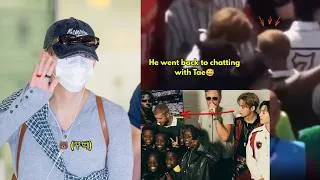 Thumbnail: Crying.. How Justin paused to grab his sunglasses, then went right back to chatting with Taehyung😅