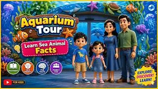 Thumbnail: 🐠 Aquarium Tour | Learn Sea Animals Names in English & Hindi - Kids Bilingual Learning Sea Creature