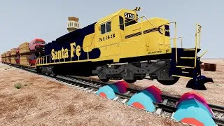 Thumbnail: Trains Vs Speed Bumps #65 - Beamng.Drive