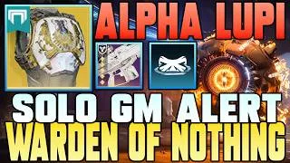 Thumbnail: ARC Titan Alpha Lupi Build | Solo Flawless GM Alert Warden of Nothing | Destiny 2 STORM'S KEEP