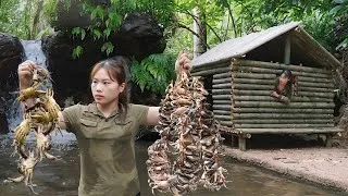 Thumbnail: Return to the old survival shelter, spend the night, and catch rock crabs, survival alone 