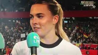 Thumbnail: Laura Freigang Interview Deutschland gegen Schottland 6:1 DFB-Frauen.