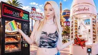 Thumbnail: I Tried the Weirdest Vending Machines in Las Vegas (again) Pizza & Cake ATM