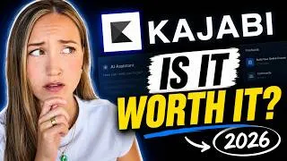 Thumbnail: Is Kajabi Still Worth it in 2026? | UPDATES, AI, & Honest Pros/Cons
