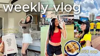 Thumbnail: WEEKLY VLOG ~  launching my own journal, World Cup 2026, meal ideas,