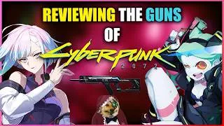 Thumbnail: Reviewing every Gun & Manufacturer in Cyberpunk 2077 (To see if It'll Get You Laid)…