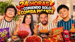 Thumbnail: SOLO COMIDA PICANTE POR 24 HORAS😅