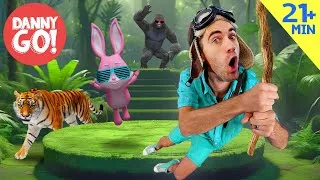 Thumbnail: ¡Gorilas, Tigres, Conejos y Más! 🦍💥🐰 Bailes de Animales | Danny Go! Canciones para Niños