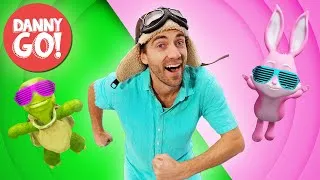 Thumbnail: "¡Rodeo de Conejos y Tortugas!" 🐰 🐢 Juego de Baile Rápido o Lento | Danny Go! Canciones para Niños
