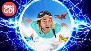 Thumbnail: "Airplane Mode!" Flying Dance ✈️ 🚁 ⚡️HYPERSPEED REMIX⚡️/// Danny Go! Dance Songs for Kids