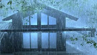Thumbnail: Drift into Dreams and Sleep Quickly with Heavy Rain & Roaring Thunder on Roof in Dim Forest at Night