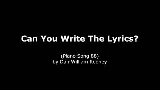 Thumbnail: Songwriters Backing Track (Piano Song 88)
