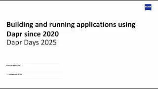 Thumbnail: Building and running applications using Dapr since 2020