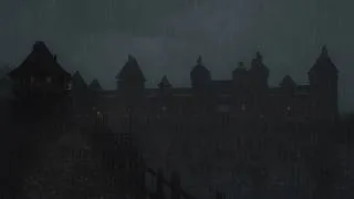 Thumbnail: Storm Over a Dark Medieval Village 🌧️ Heavy Rain & Rolling Thunder for Deep Sleep Ambience