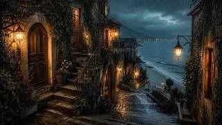Thumbnail: Walking Through A Rainy Gothic Alley | Seaside Dark Academia Ambience | Melancholy Piano & Violin