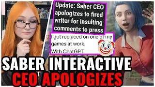 Thumbnail: Saber Interactive CEO Caves To Outrage!? Apologizes To Activist Writer Who Was Replaced By AI