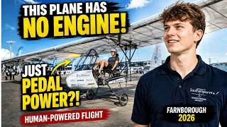 Thumbnail: Can You Really Pedal a Plane. Human Powered Aircraft at Farnborough