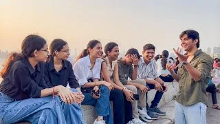 Thumbnail: Asking strangers if they can DEFEND THEMSELVES IN A STREET FIGHT at marine drive mumbai