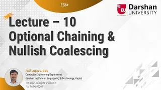Thumbnail: ES6+ Part 10 - Optional Chaining & Nullish Coalescing