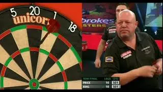 Thumbnail: THRILLIC DECIDER LEG - Gerwyn Price vs Mervyn King | Semi-Final - PDC MASTERS 2021