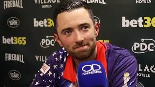 Thumbnail: LUKE HUMPHRIES IMMEDIATE REACTION TO RETAINING US MASTERS CHAMPIONSHIP, TALKS LITTLER, BOXING AND..