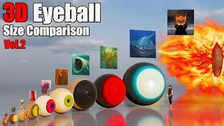 Thumbnail: 3D Size Comparison of Animal, Dinosaurs and Sea Monster Eyeballs 2025