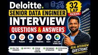Thumbnail: Deloitte Senior Data Engineer Interview Questions | SDE Interview Questions and Answers | 32 LPA